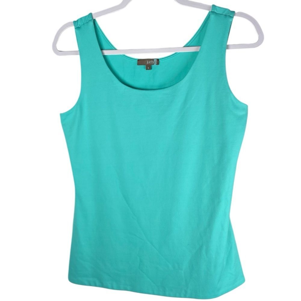 Judy P women’s size small aqua blue Claudette Scoop neck UPF 50 Tank Top